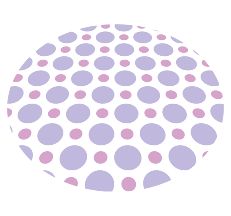 Vinyl Teppich gestreift kreisförmiges punktmuster - TenStickers