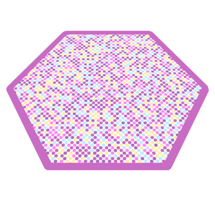 Vinylteppich kindlich polka sechseck - TenStickers