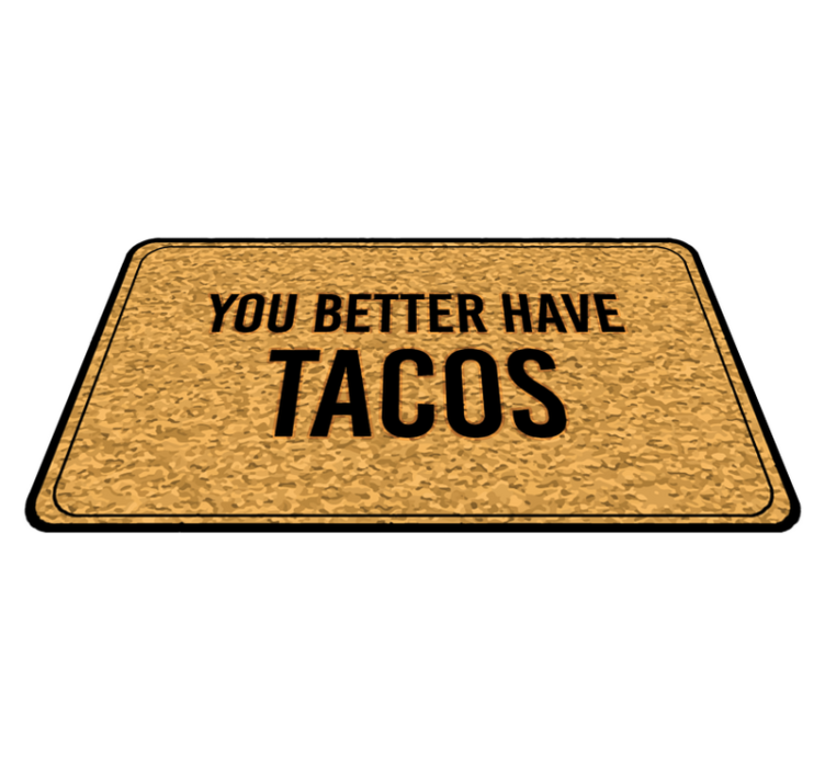 Vinyl Teppich Spruch tacos-willkommensnachricht - TenStickers