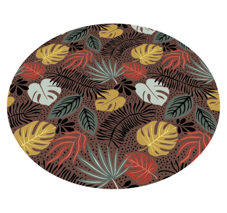 Vinyl Teppich Natur tropische blattillustration - TenStickers
