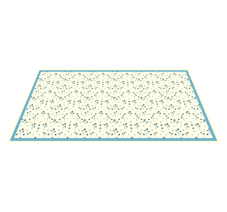 Vinyl Teppich Schlafzimmer dezentes botanisches motiv - TenStickers