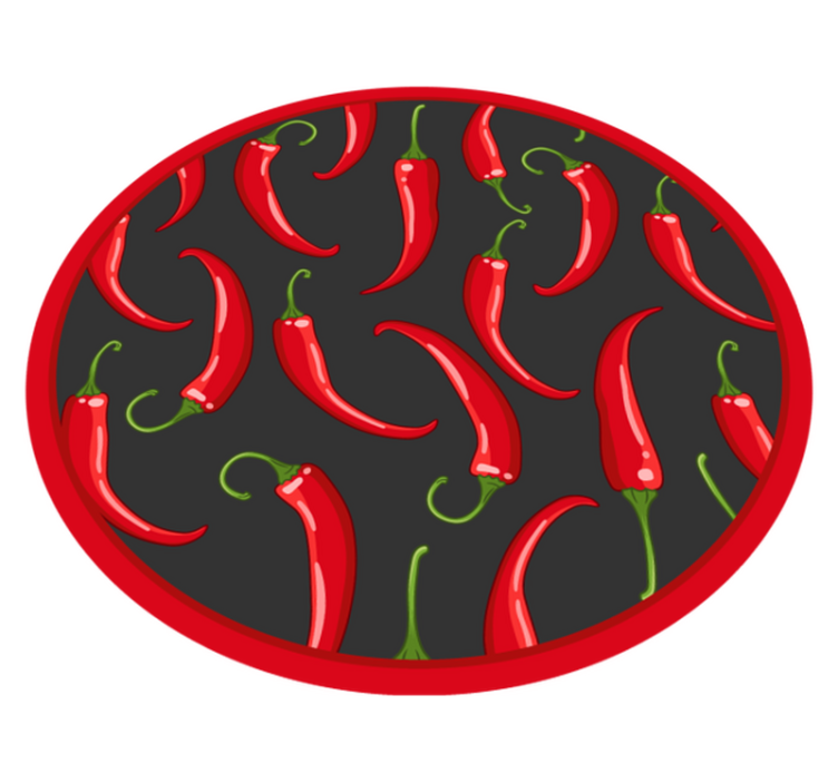 Vinyl Teppich nordisch scharfe rote paprika - TenStickers