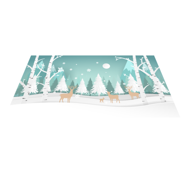 Vinyl Teppich Natur winterwaldszene - TenStickers