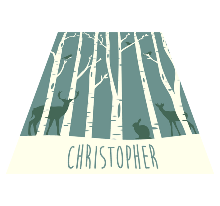 Vinyl Teppich mit Namen waldfreunde thema - TenStickers