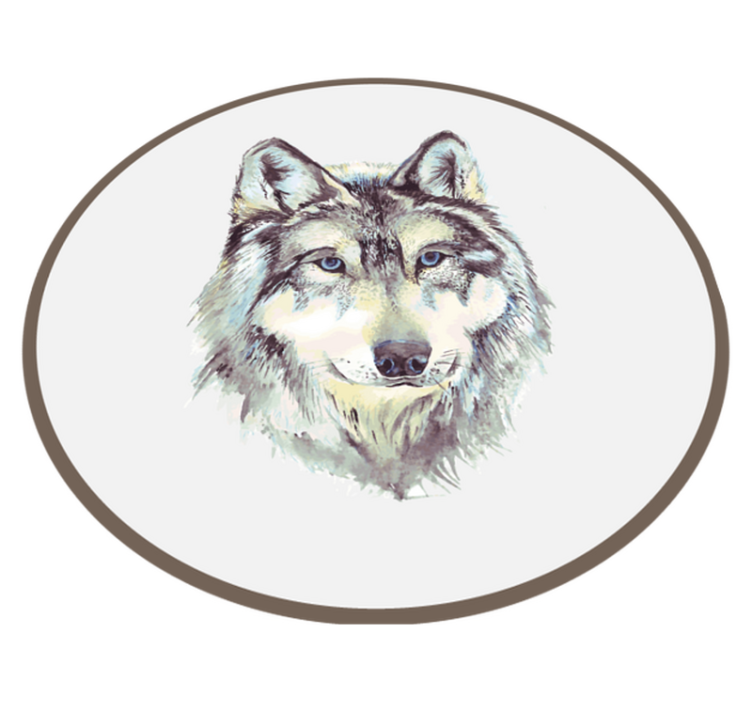 Vinyl Teppich Tiere wolfsillustration - TenStickers