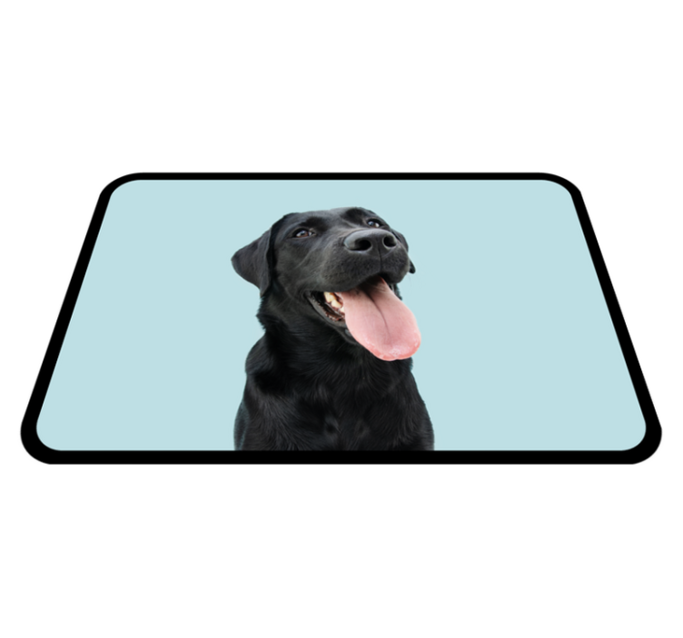 Vinyl Teppich Tiere schwarzer labradorhund - TenStickers