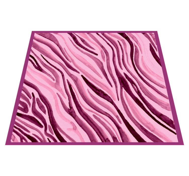 Vinyl teppich tiermuster rosa zebra streifen - TenStickers