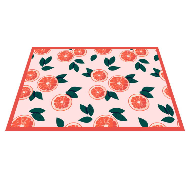 Vinyl Teppich Blumen rosa zitrusblüten - TenStickers