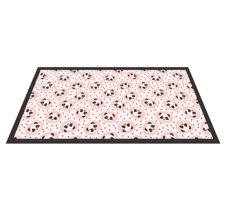Vinyl Teppich Tiere baby-panda-gesichter - TenStickers