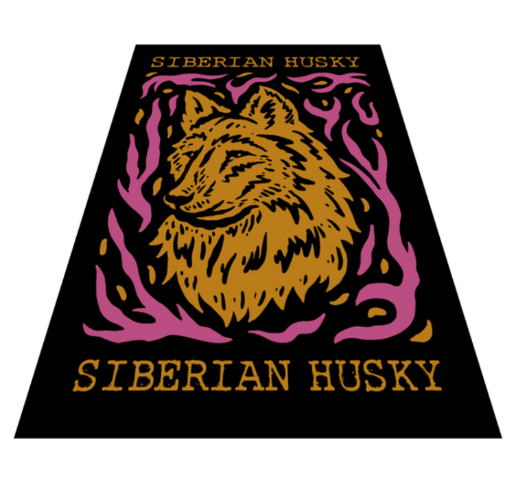 Vinyl Teppich Tiere siberian husky-porträt - TenStickers