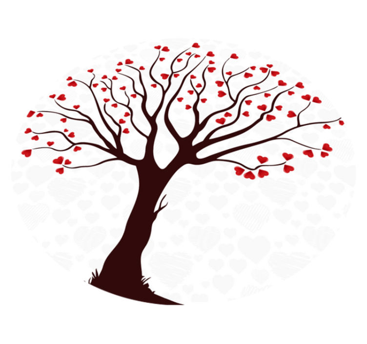 Vinyl Teppich Blumen baum der herzen - TenStickers