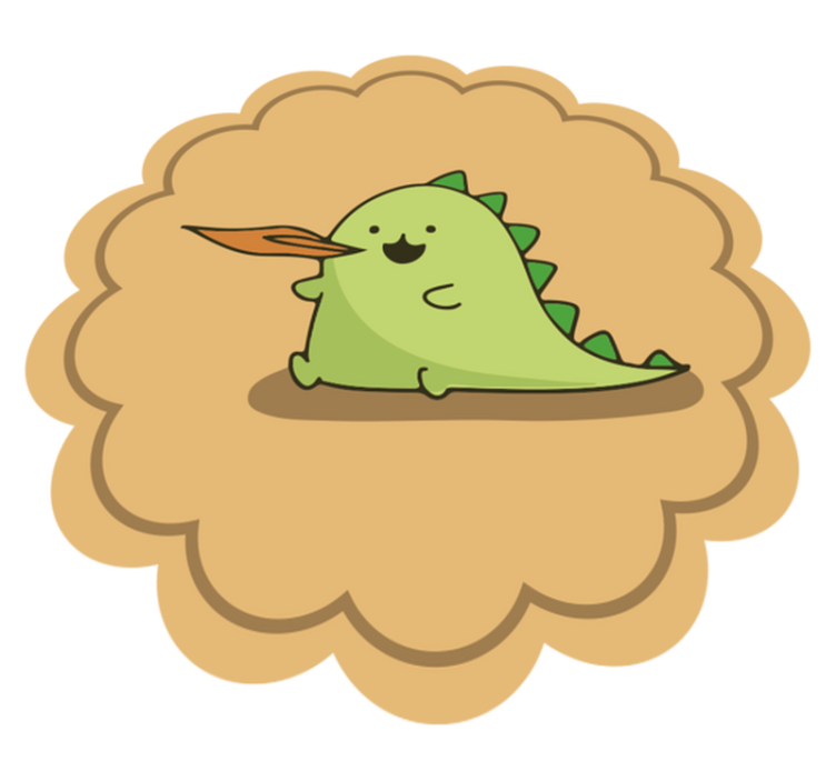 Vinyl Teppich Kinderzimmer grüne zeichentrickfigur - TenStickers