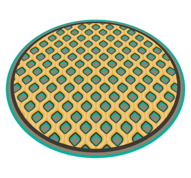 Vinyl teppich küche im modernen mid-century-muster - TenStickers