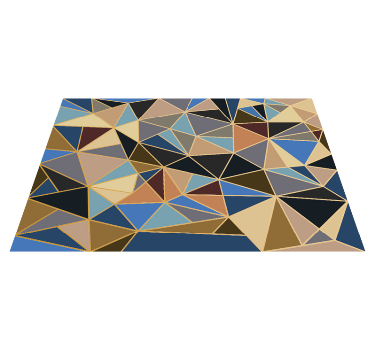 Vinyl teppich geometrisch mit dreiecks-motiv - TenStickers