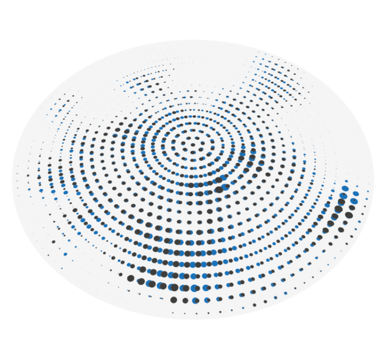 Vinyl Teppich geometrisch rundes punktmotiv - TenStickers