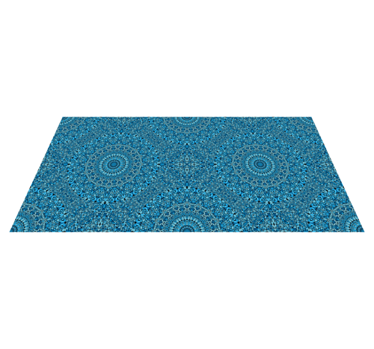 Vinyl Teppich Mandala aufwendiges blaues motiv - TenStickers