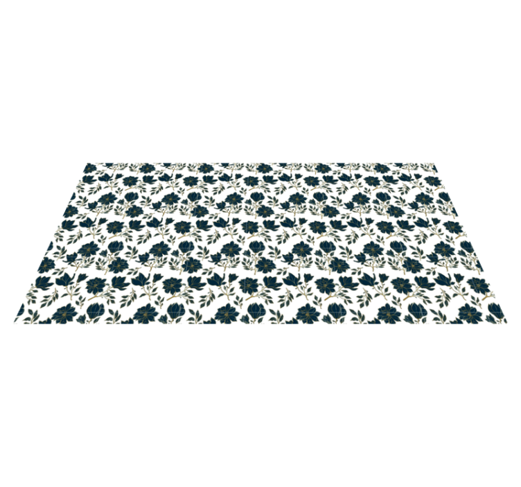 Vinyl teppich blumen im floralen schönheit design - TenStickers