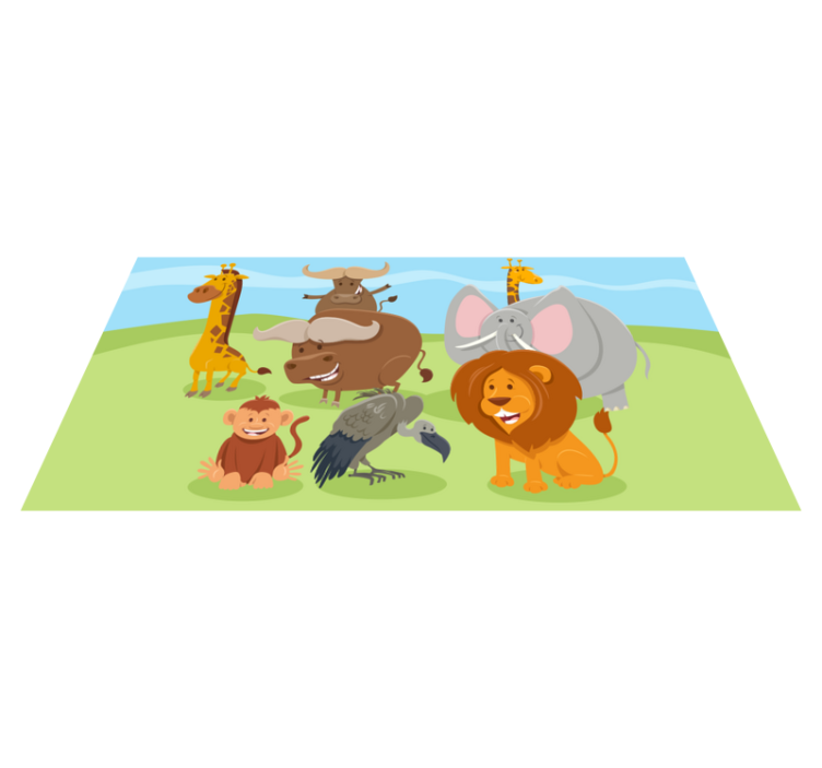 Vinylteppich kindlich bezaubernde kreaturenfreunde - TenStickers