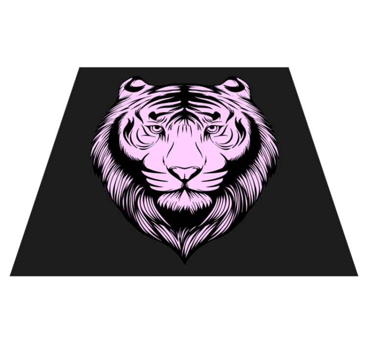 Vinyl Teppich Tiere wilder rosa tiger - TenStickers