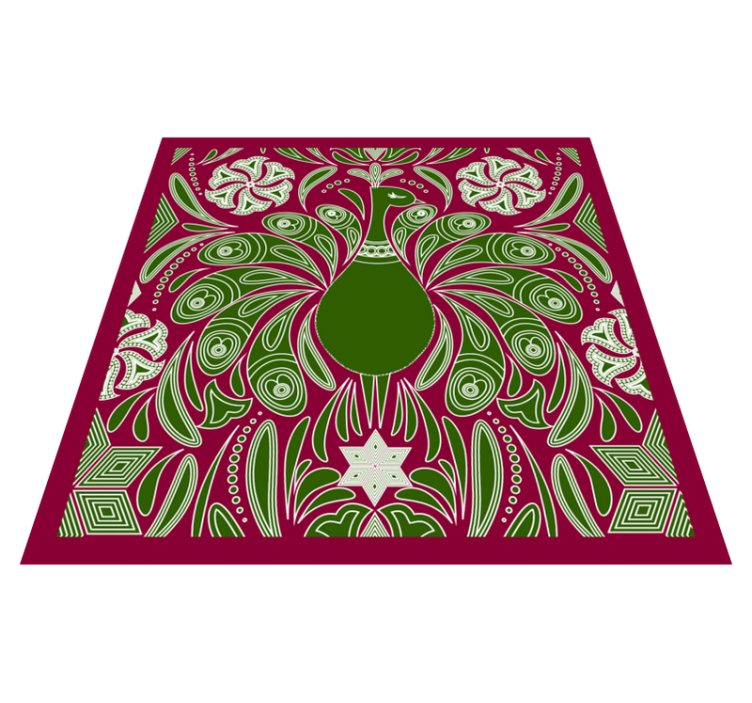 Vinyl Teppich Tiere elegantes pfauenmuster - TenStickers