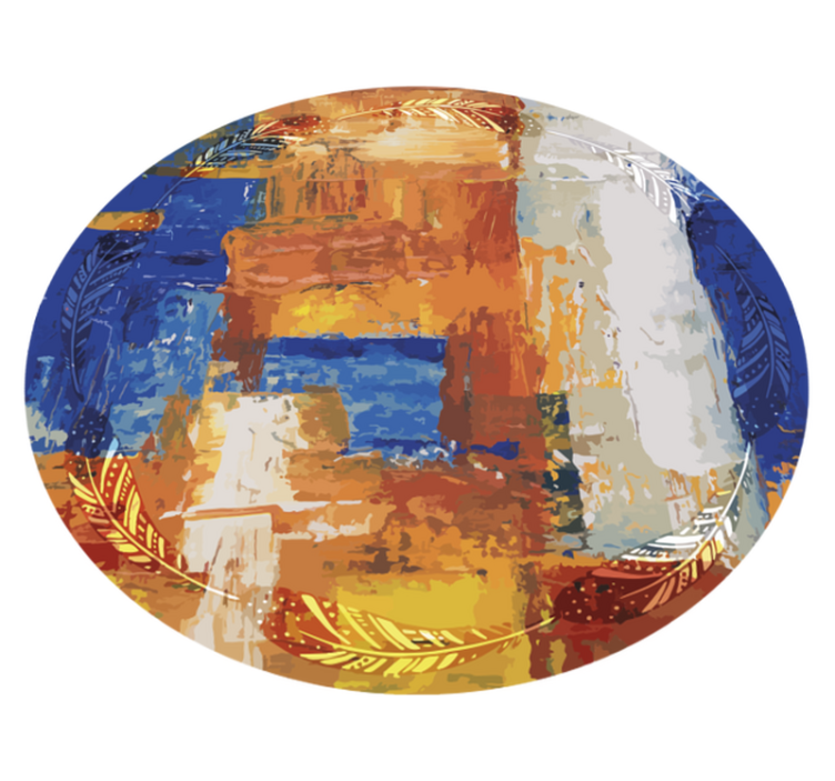 Vinyl Teppich minimalistisch abstrakte farbfusion - TenStickers