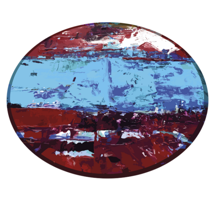 Vinyl Teppich Imitation lebendige geometrische formen - TenStickers