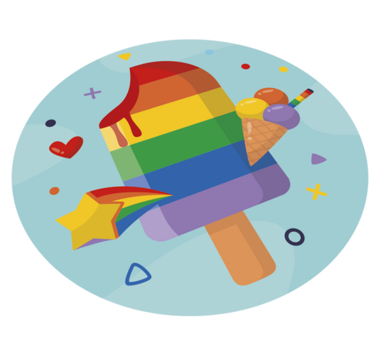 Vinylteppich kindlich buntes eis - TenStickers