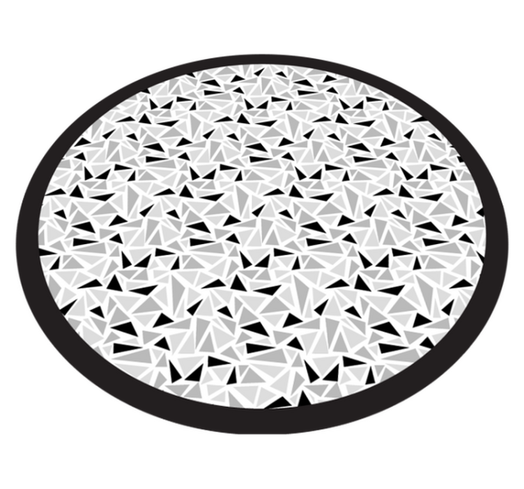 Vinyl Teppich geometrisch schwarze und graue dreiecke - TenStickers