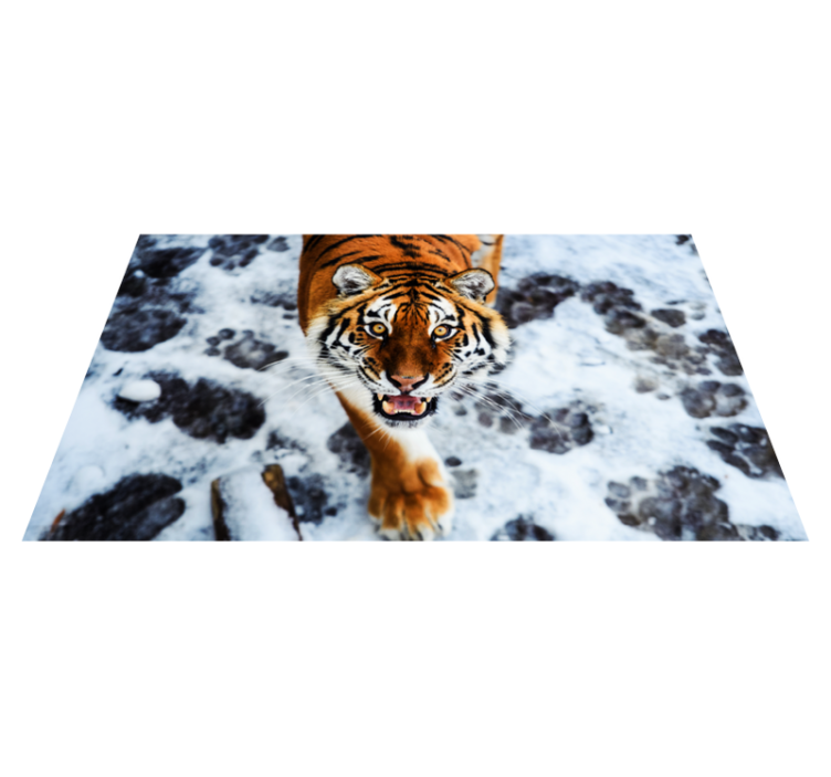 Vinyl Teppich Tiere wilde tigerhaltung - TenStickers
