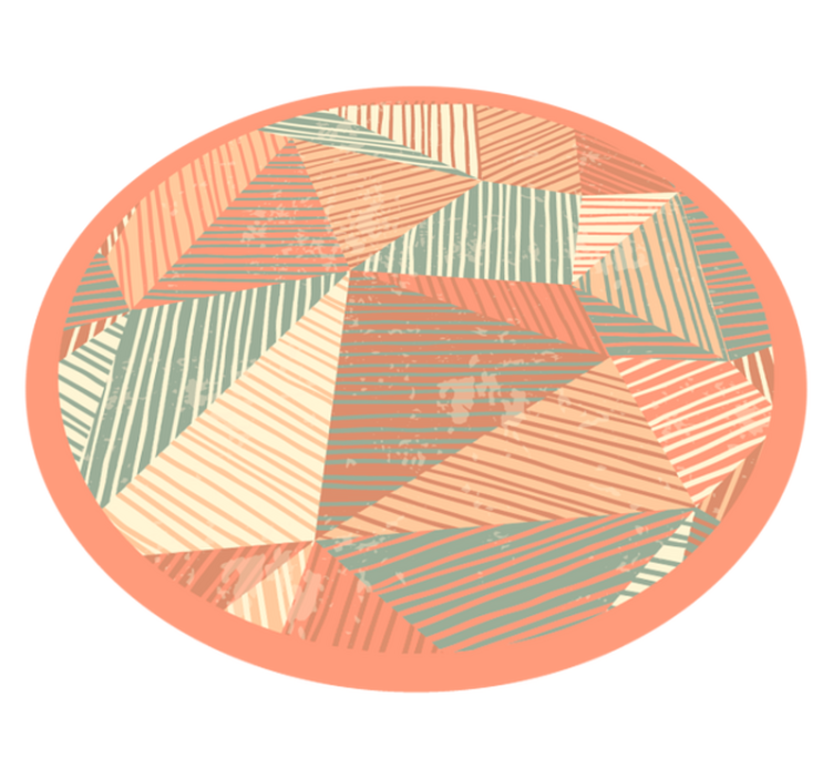 Vinyl Teppich geometrisch dreiecke farbspiel - TenStickers