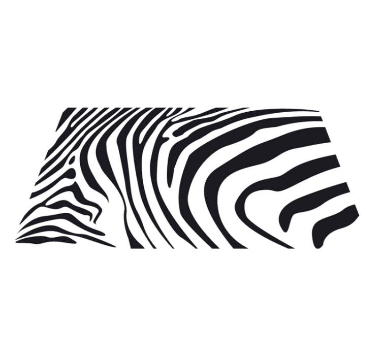 Vinyl teppich tiermuster zebra streifen - TenStickers