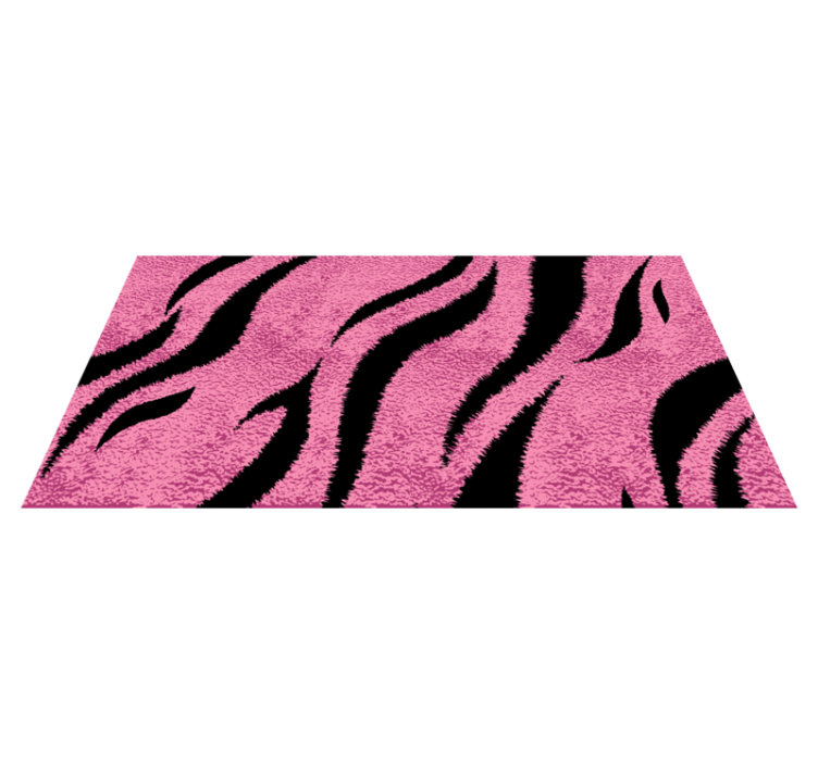 Vinyl Teppich Tiermuster rosa zebrastreifen - TenStickers