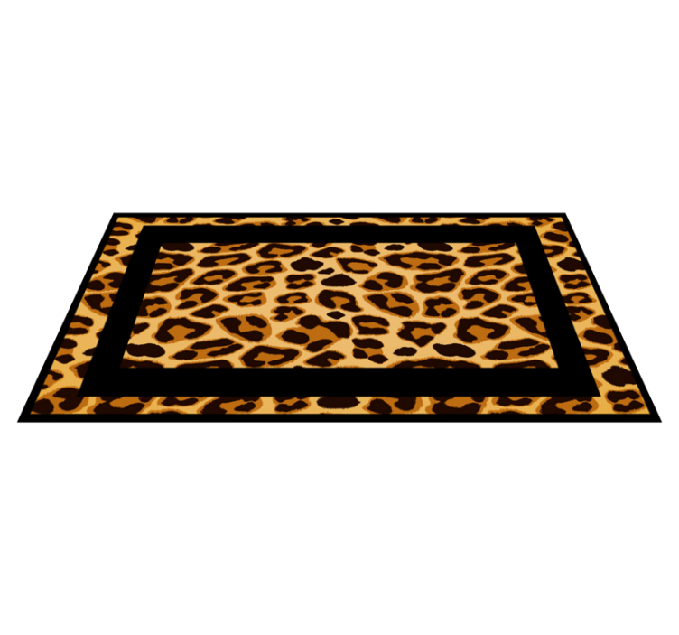 Vinyl Teppich Tiermuster rechteckiges leopardenmotiv - TenStickers