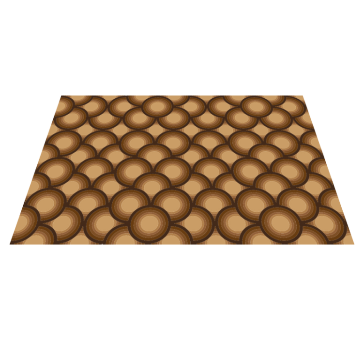 Vinyl teppich vintage braune sonnen - TenStickers