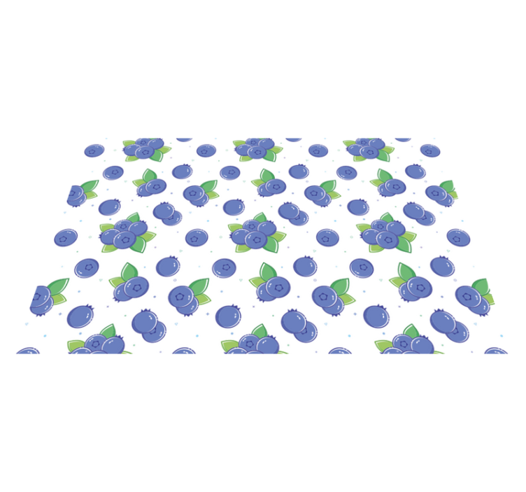 Vinyl teppich blumen mit frischen beerenmustern - TenStickers