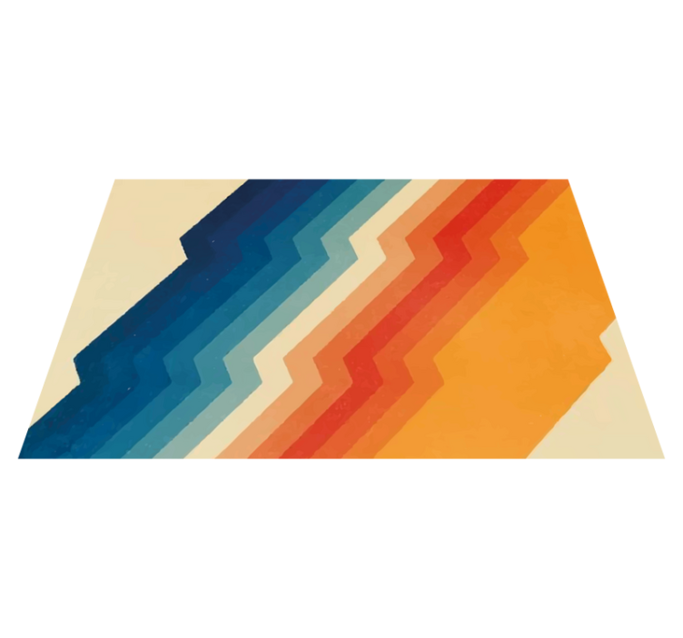 Vinyl Teppich Wohnzimmer dynamischer zickzack - TenStickers