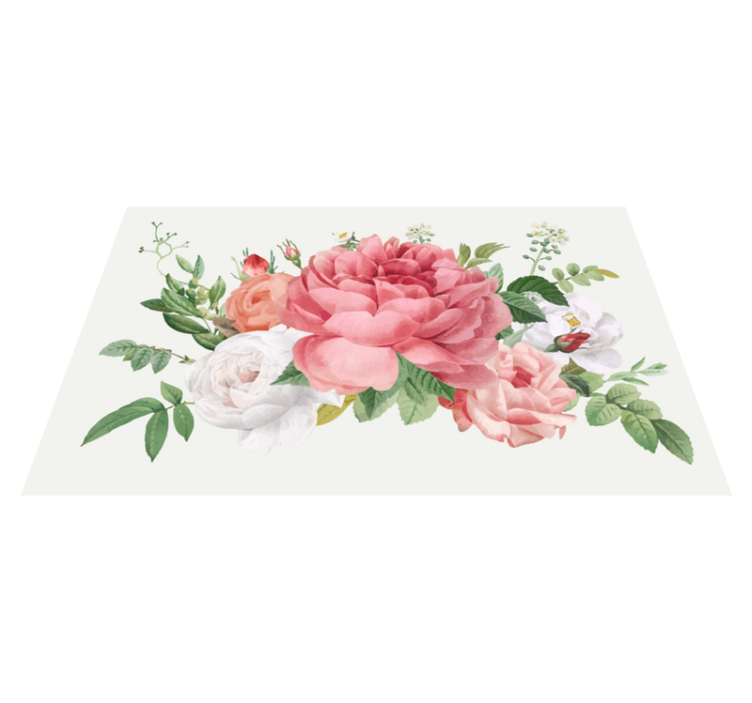 Vinyl Teppich Blumen lebendiges blumenarrangement - TenStickers