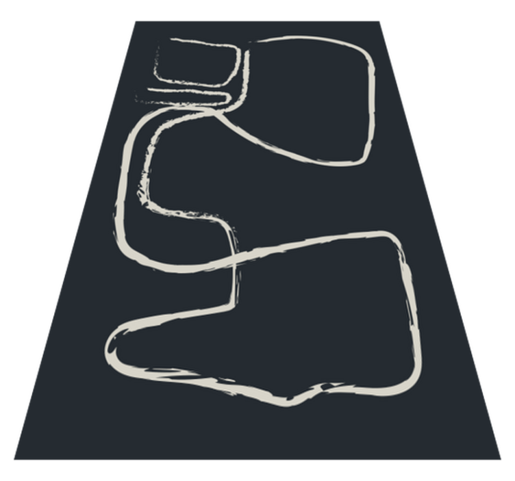 Vinyl Teppich minimalistisch abstrakte linienmuster - TenStickers