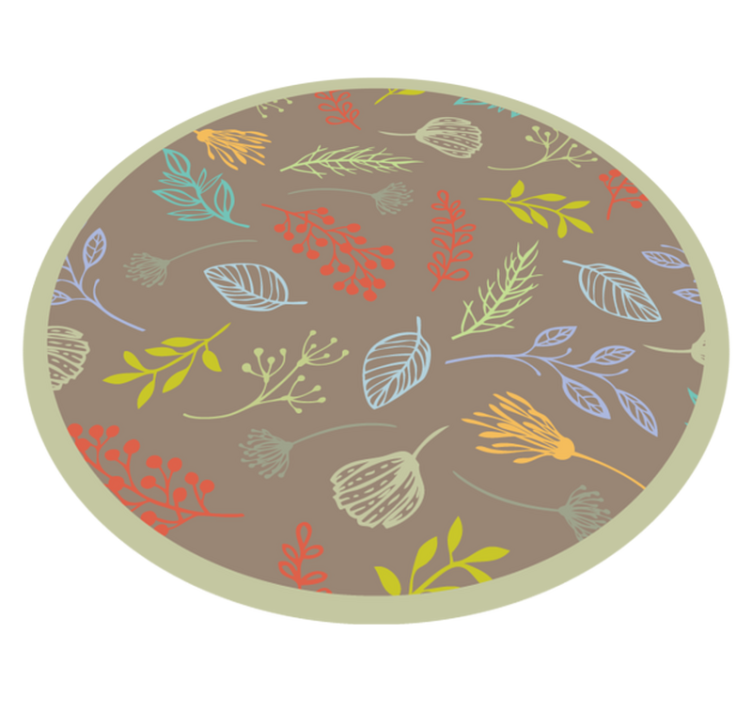 Vinyl Teppich Blumen botanischer blattdruck - TenStickers