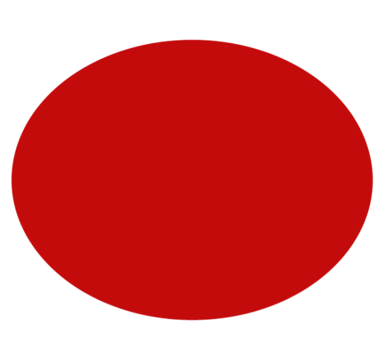 Vinyl Teppich rund durchgezogener roter kreis - TenStickers