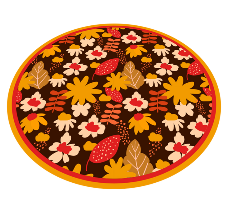 Vinyl Teppich Blumen florales fröhliches motiv - TenStickers