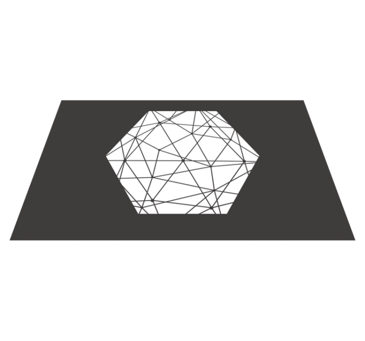 Vinyl Teppich geometrisch abstraktes sechseckiges muster - TenStickers