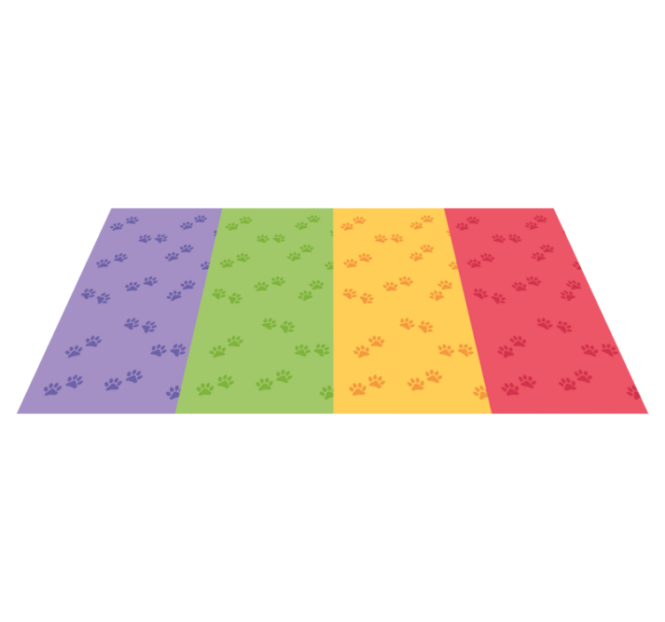 Vinylteppich kindlich pfotenabdruck-motiv - TenStickers