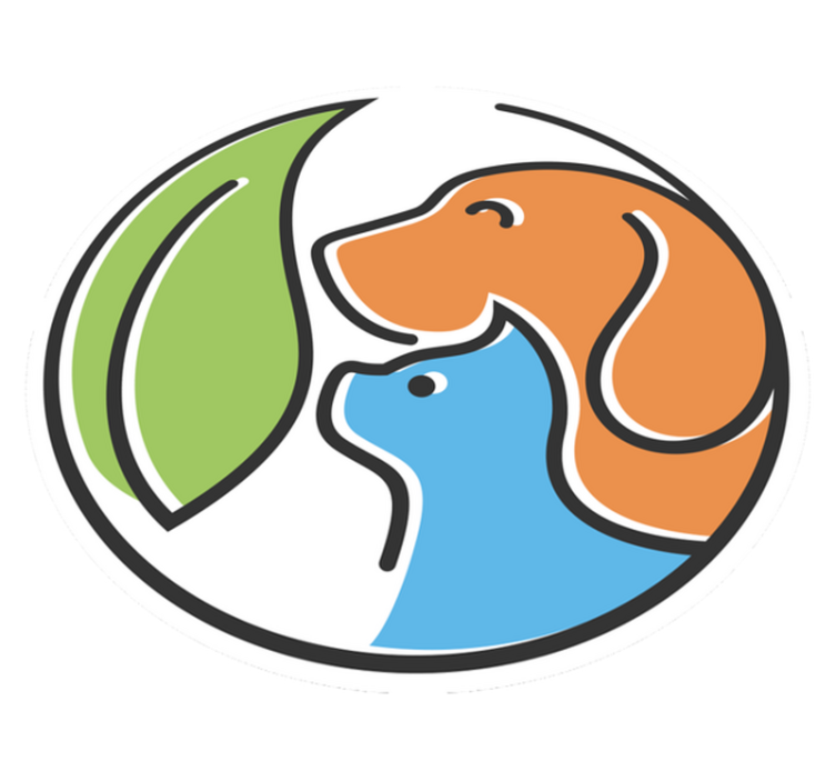 Vinyl teppich tiere mit abstrakten tiergesichtern - TenStickers