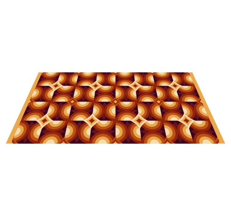 Vinyl Teppich Vintage retro-kreismuster - TenStickers