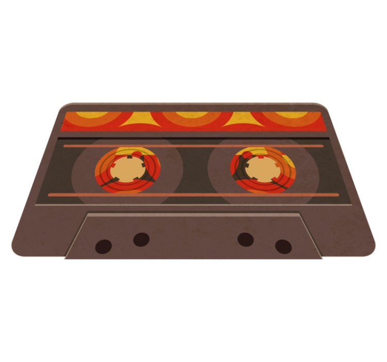 Vinyl Teppich modern retro-kassettenillustration - TenStickers