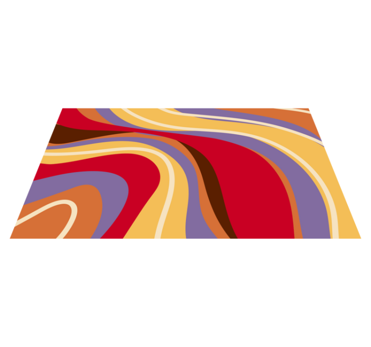 Vinyl Teppich modern lebendige farbwellen - TenStickers