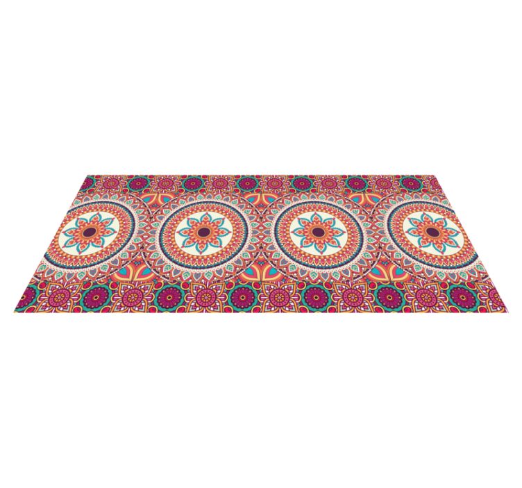 Vinyl Teppich Mandala ethnisches Patchworkdesign - TenStickers