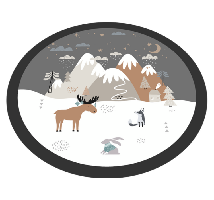 Vinyl Teppich Baby skurrile wildnisszene - TenStickers