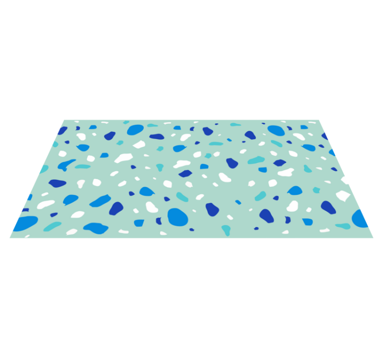 Vinyl Teppich Imitation blauer terrazzo - TenStickers